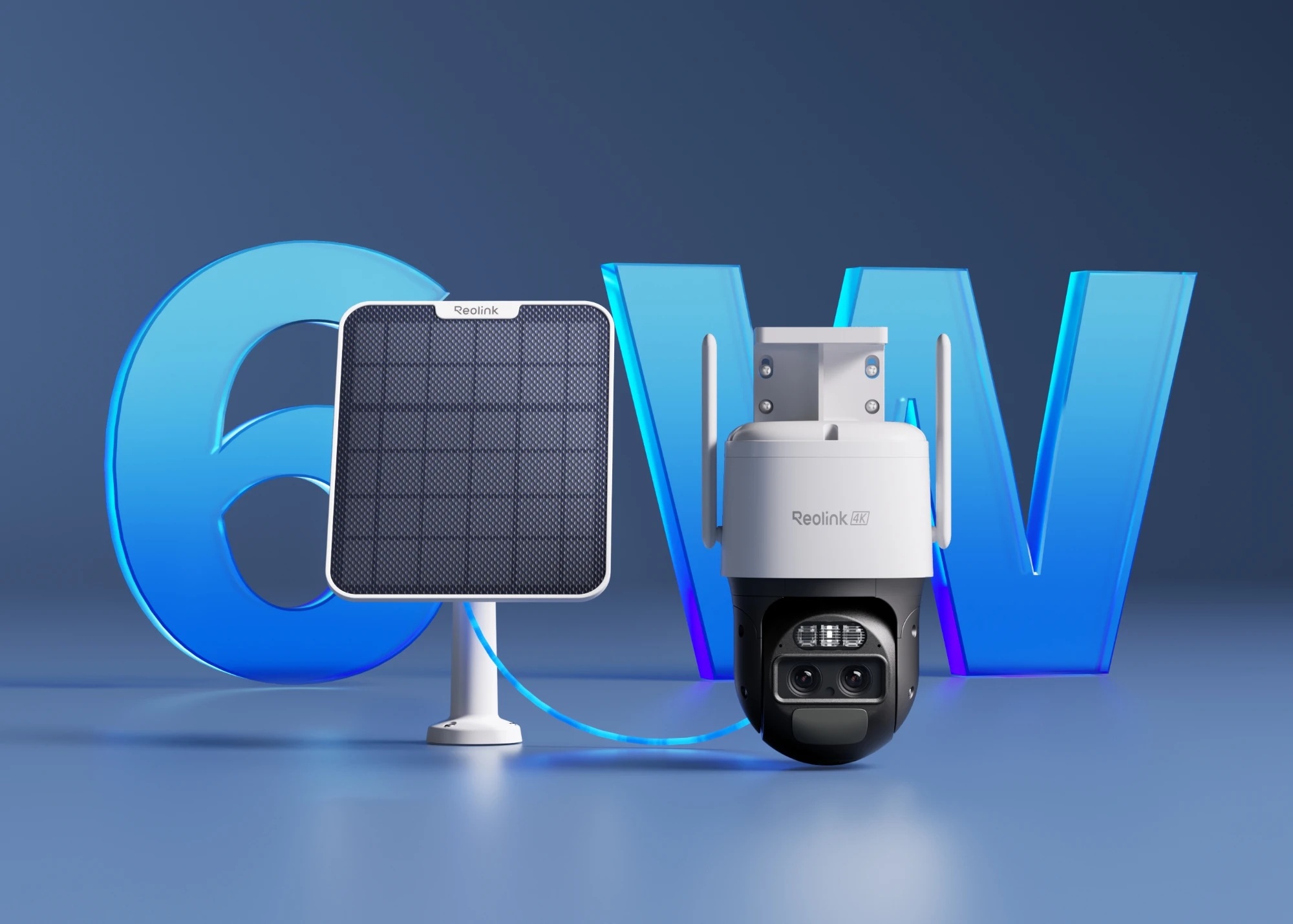 Reolink 4K Dual-Lens Wi-Fi 6 Battery-Powered Security Camera withSolar Panel 2 | Trackmix Series B770 | PTZ | 2.8mm/F1.6 | H.264/H.265 | Micro SD, Max. 256 GB