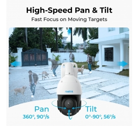 Reolink Smart 4K PoE Security Camera with 16X Optical Zoom | P850 | PTZ | 5.3-86mm | H.265/H.264 | Micro SD, Max. 256 GB
