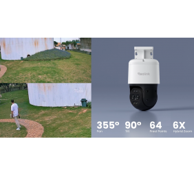 Reolink 4K Dual-Lens PoE Camera with Auto Tracking | TrackMix PoE | PTZ | 8 MP | 2.8mm/F1.6 | IP65 | H.264, H.265 | Micro SD, Max. 512 GB