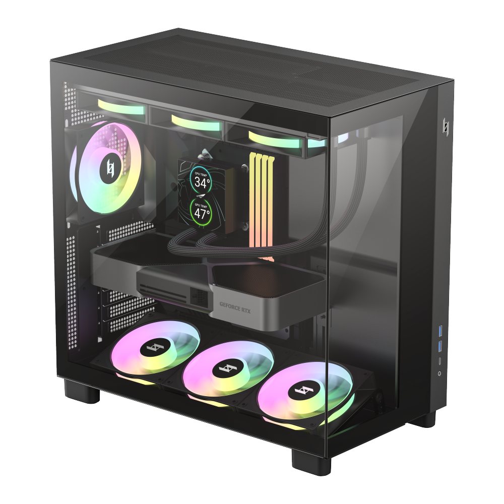 Gamemax Case | NEX C53 BK | ATX/BTF