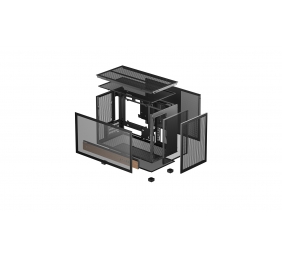 Deepcool Case | CH260 Wood | Black | Micro Tower