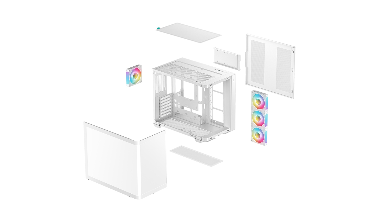 Deepcool Case | CG530U 4F WH | Whirte | Midi Tower