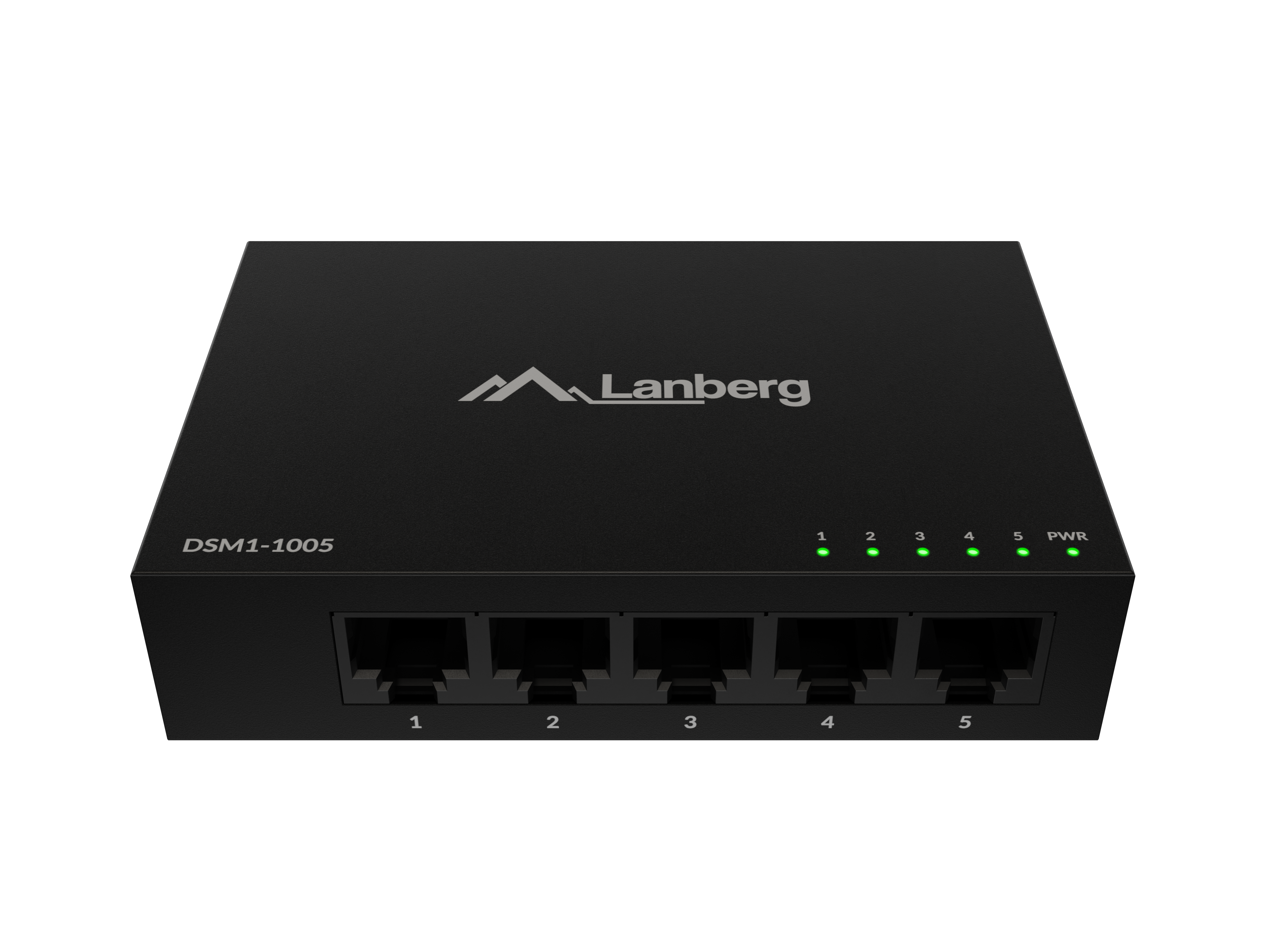 Lanberg Switch 5x1GB/s Unmanagment Gigabit Ethernet Desktop 12V metal case | DSM1-1005 | Unmanaged | Desktop