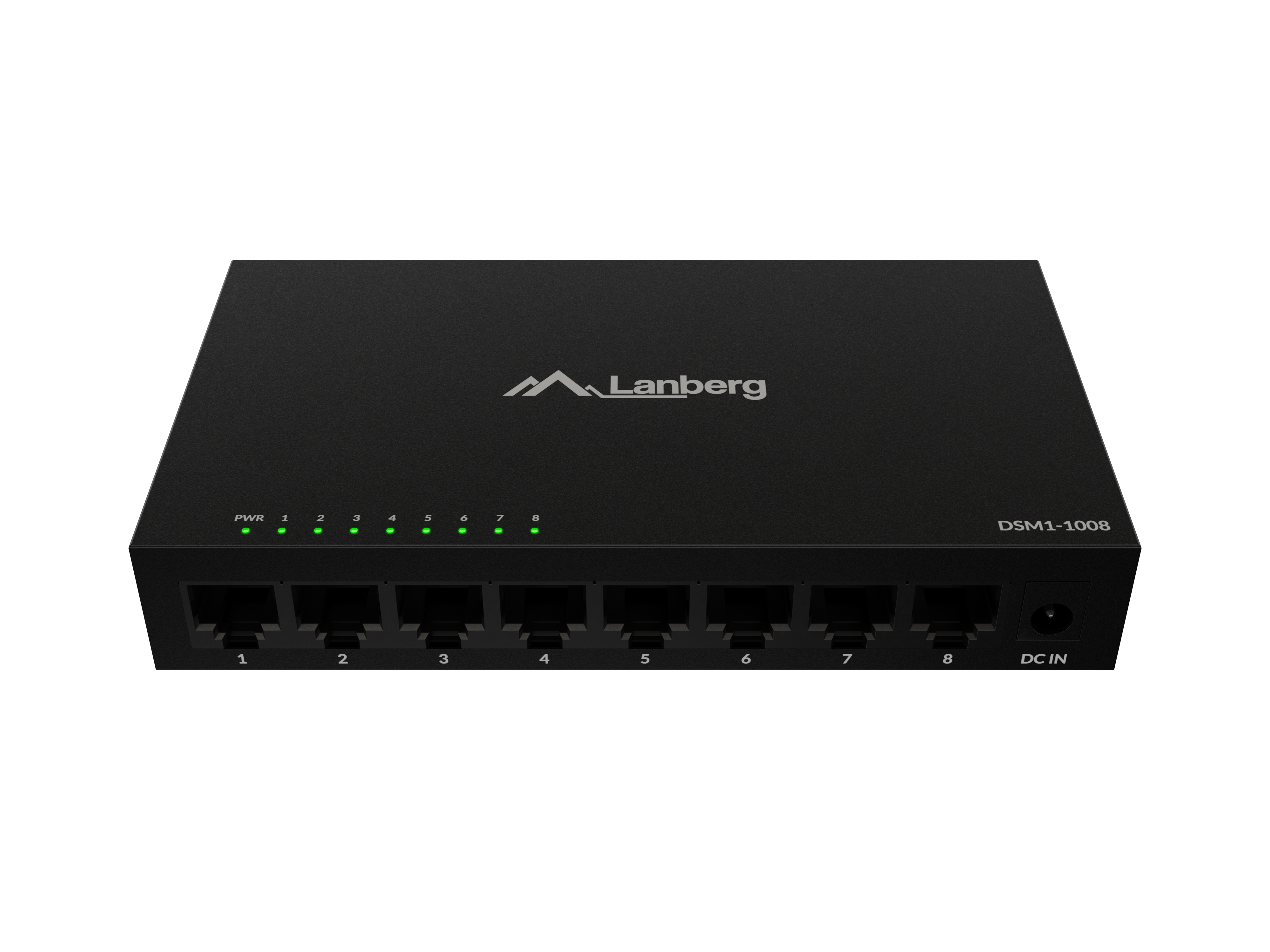 Lanberg Switch 8x1GB/s Unmanagment Gigabit Ethernet Desktop 12V metal case | DSM1-1008