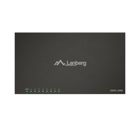 Lanberg Switch 8x1GB/s Unmanagment Gigabit Ethernet Desktop 12V metal case | DSM1-1008