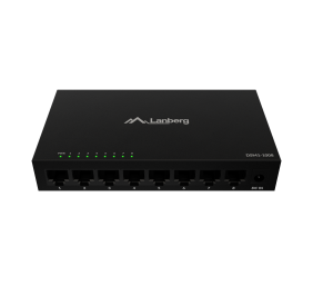 Lanberg Switch 8x1GB/s Unmanagment Gigabit Ethernet Desktop 12V metal case | DSM1-1008