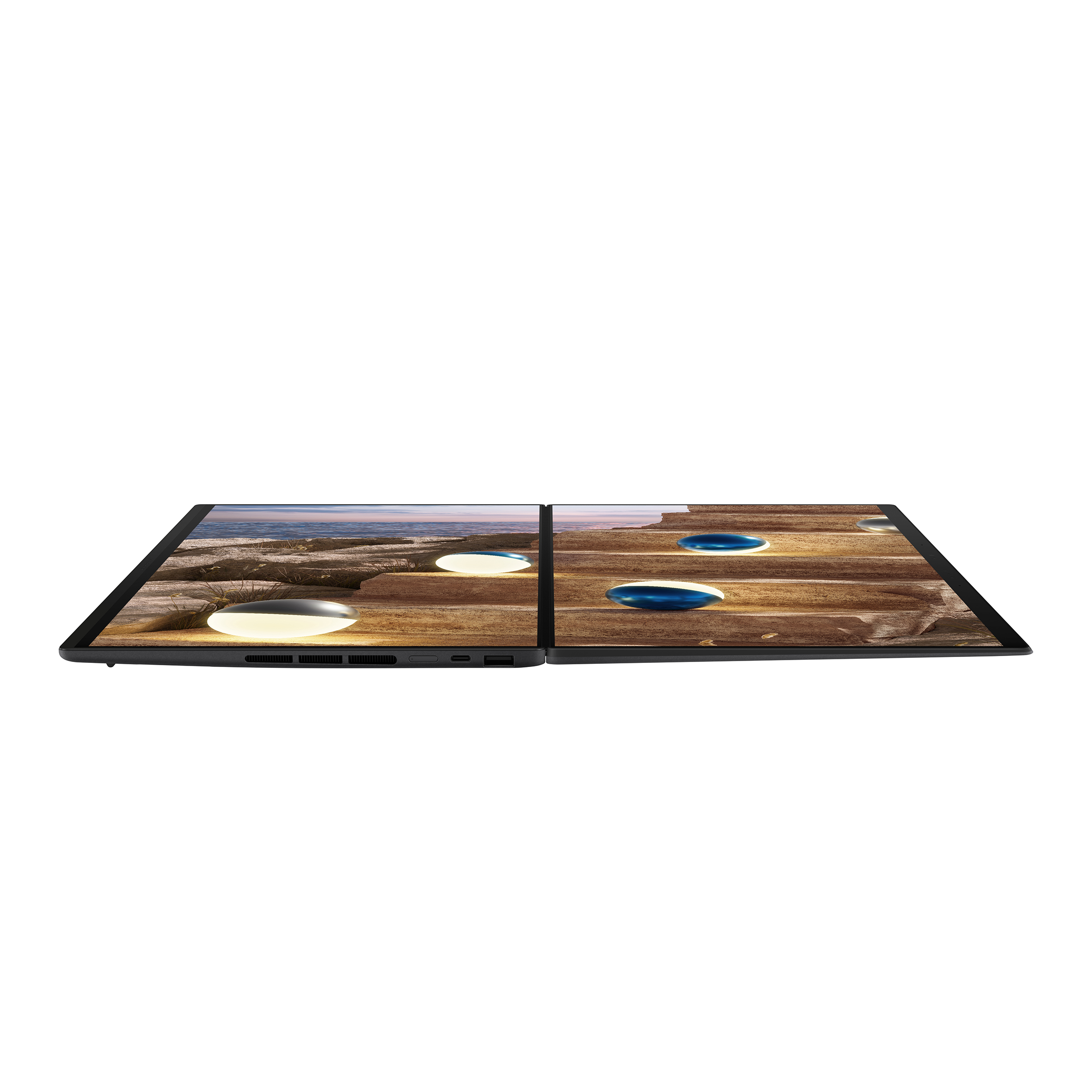 Asus Zenbook Duo UX8407AA-SN094X | Moher Gray | 14 " | OLED | Touchscreen | 2.8K | 2880 x 1800 pixels | Anti-Reflective | Intel Core Ultra 9 | 378H | 32 GB | LPDDR5X | Solid-state drive capacity 2000 GB | Intel Arc Graphics | Windows 11 Home | 802.11be | 