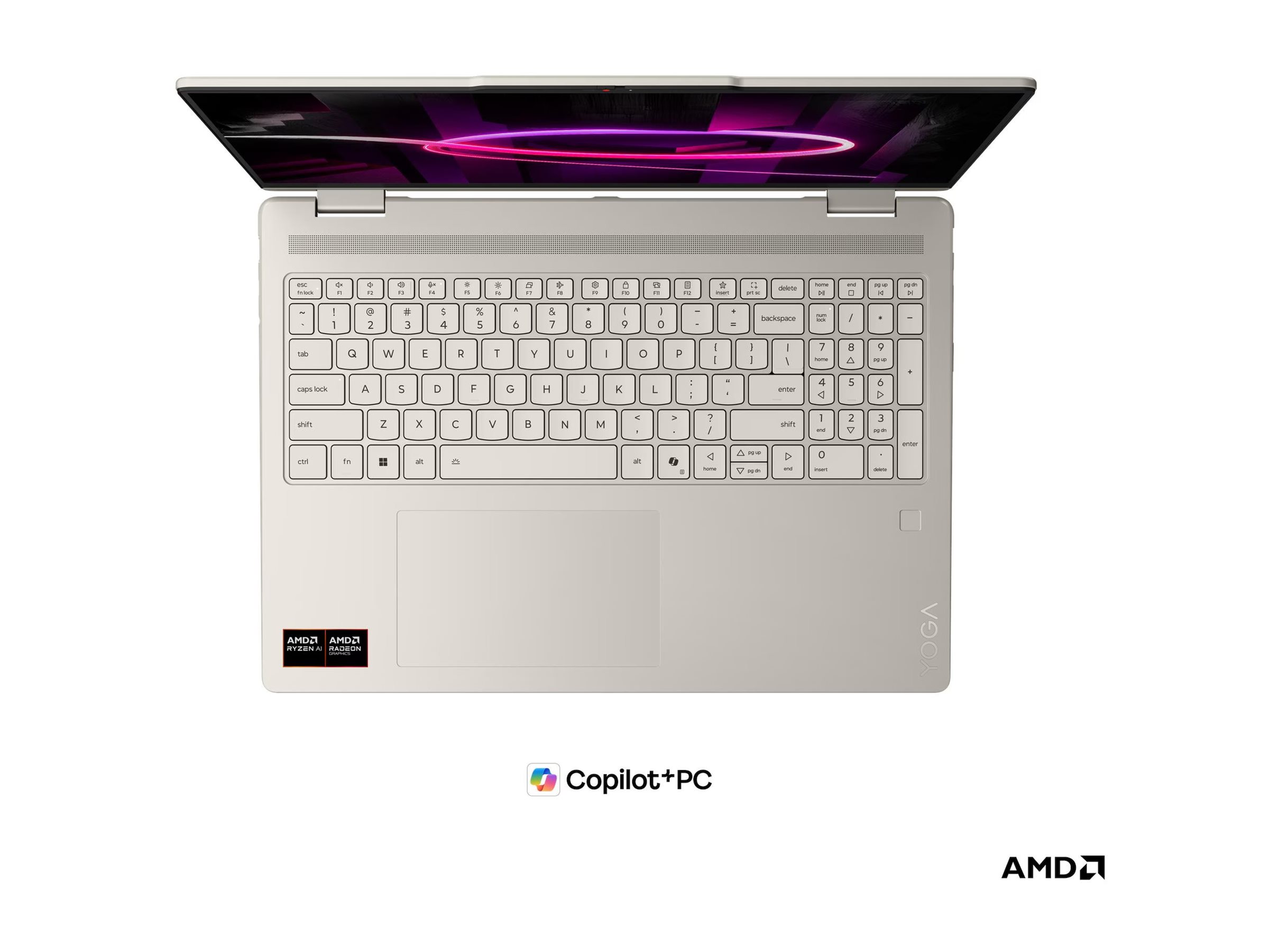 Lenovo Yoga 7 2-in-1 16AGP11 AMD | Seashell | 16 " | OLED | Touchscreen | WUXGA | 1920 x 1200 pixels | Glossy | AMD Ryzen AI 5 | 435 | 16 GB | Soldered LPDDR5X | Solid-state drive capacity 512 GB | AMD Radeon 840M Graphics | Windows 11 Home | 802.11be | B