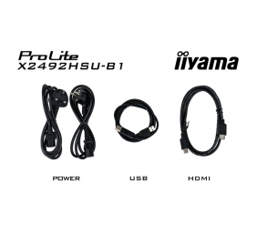 iiyama ProLite X2492HSU-B1 Monitorius 24'' IPS, FHD 1920x1080, 3 ms, 300 cd/m2, 120 Hz, Juoda