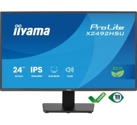 iiyama ProLite X2492HSU-B1 Monitorius 24'' IPS, FHD 1920x1080, 3 ms, 300 cd/m2, 120 Hz, Juoda