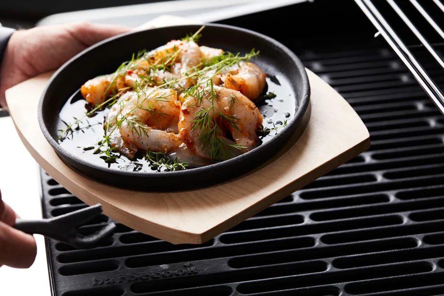 Barbecook | Cast Iron Grill Pan with Bamboo Trivet (per 2 pcs) | BC-ACC-7420