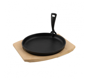 Barbecook | Cast Iron Grill Pan with Bamboo Trivet (per 2 pcs) | BC-ACC-7420