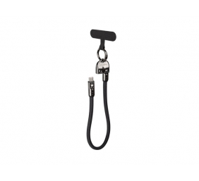Lanberg USB-C M/M Lanyard/Keychain Cable, 0.3 m, 240 W | CA-CMCM-10LN-0003-BK