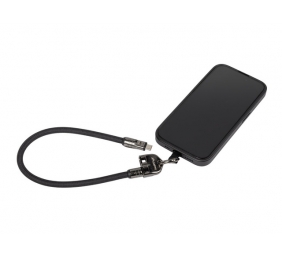 Lanberg USB-C M/M Lanyard/Keychain Cable, 0.3 m, 240 W | CA-CMCM-10LN-0003-BK