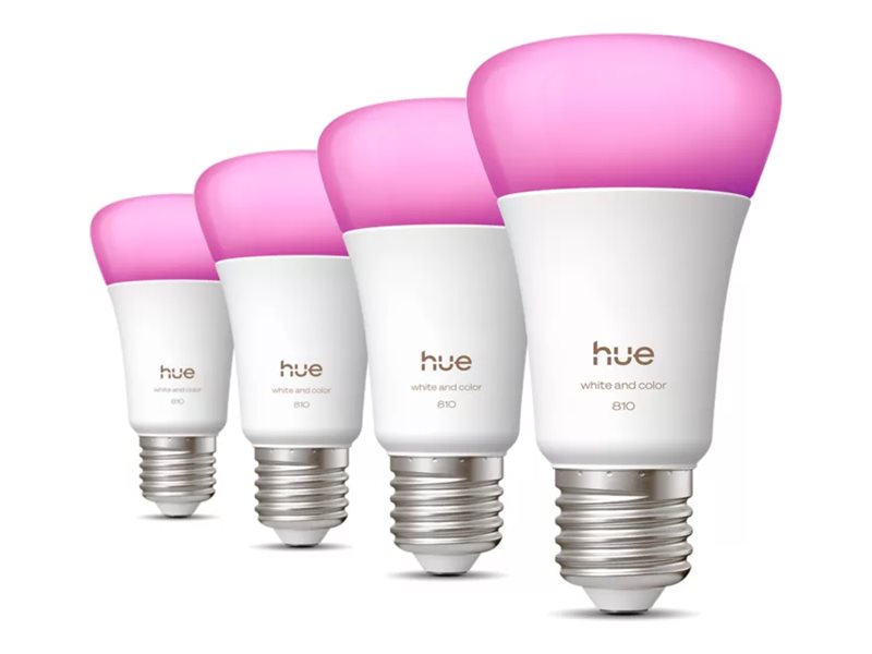 Philips Hue WCA 810 A60 E27 4P EU | E27 | 6 W | White and colour light | Bluetooth and Zigbee