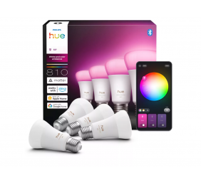 Philips Hue WCA 810 A60 E27 4P EU | E27 | 6 W | White and colour light | Bluetooth and Zigbee