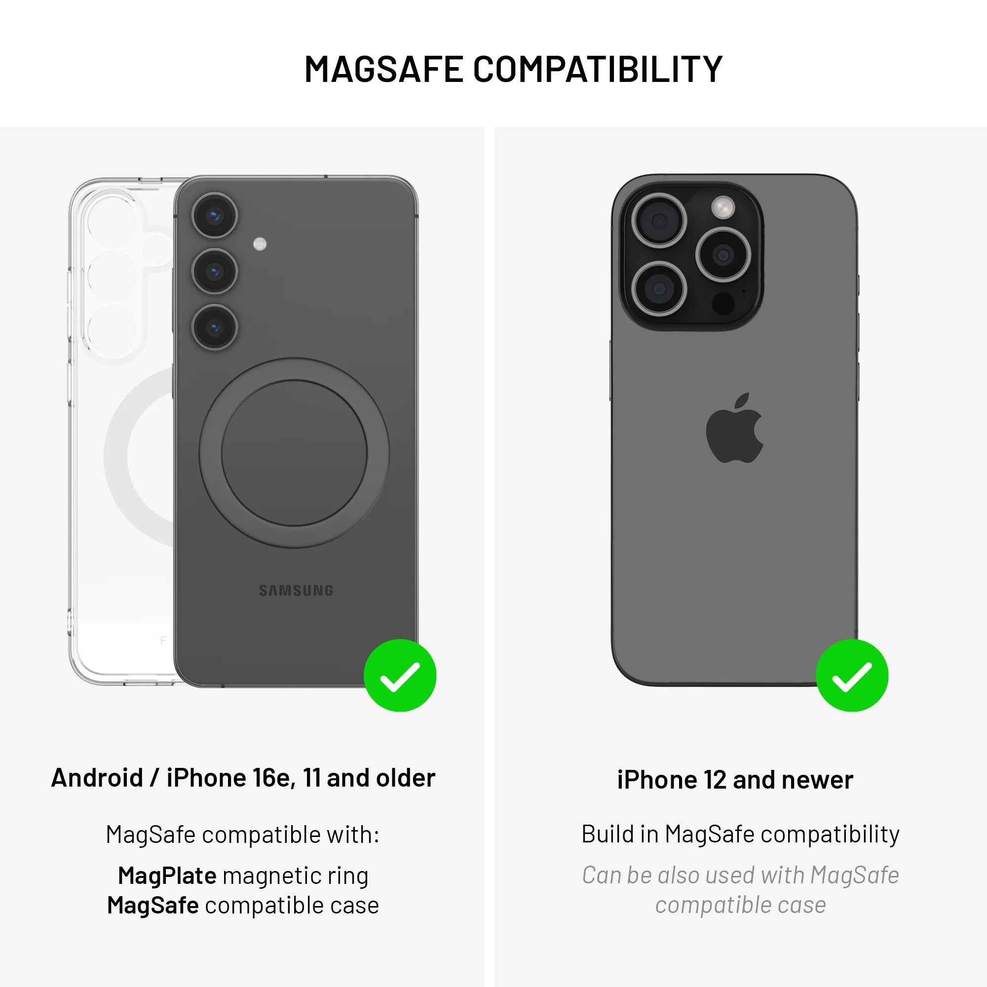 Fixed | Magnetic car vent mount with MagSafe | MagMount | Black