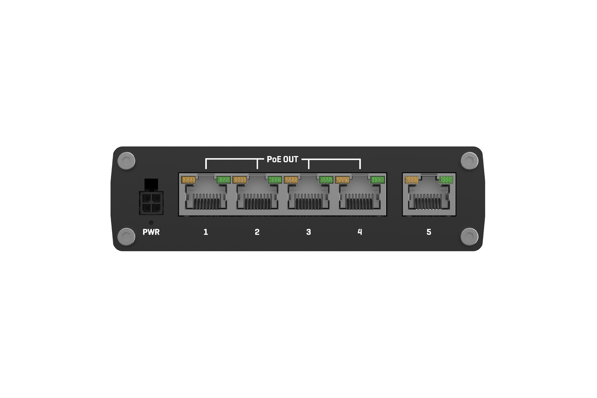 Teltonika Ethernet Switch 5x1GbE, POE af/at (TSW100010040) | TSW100 | Unmanaged | Wall-mountable