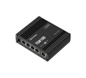 Teltonika Ethernet Switch 5x1GbE, POE af/at (TSW100010040) | TSW100 | Unmanaged | Wall-mountable