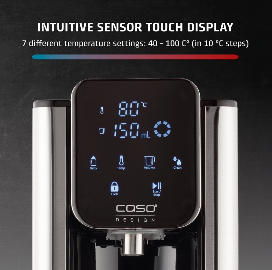 Caso HW 666 Inox | Turbo Hot Water Dispenser | Electric | 2200-2600 W | 2.7 L | Plastic/Stainless Steel | Stainless steel/Black