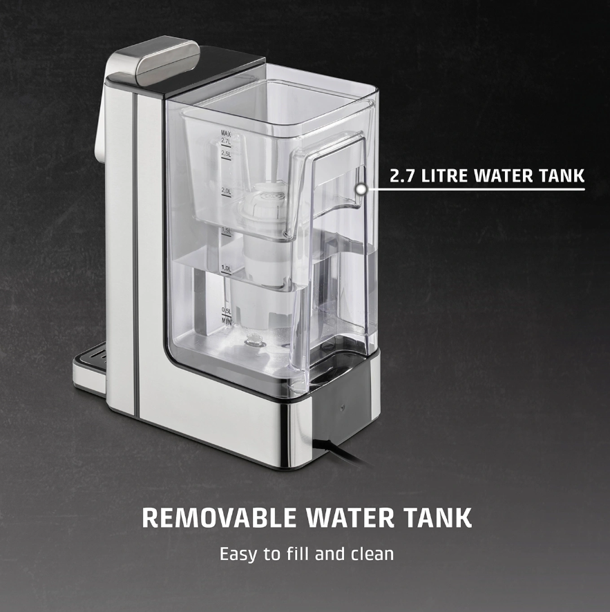 Caso HW 666 Inox | Turbo Hot Water Dispenser | Electric | 2200-2600 W | 2.7 L | Plastic/Stainless Steel | Stainless steel/Black