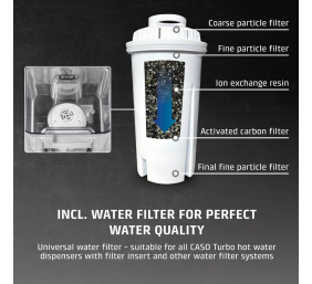 Caso HW 666 Inox | Turbo Hot Water Dispenser | Electric | 2200-2600 W | 2.7 L | Plastic/Stainless Steel | Stainless steel/Black