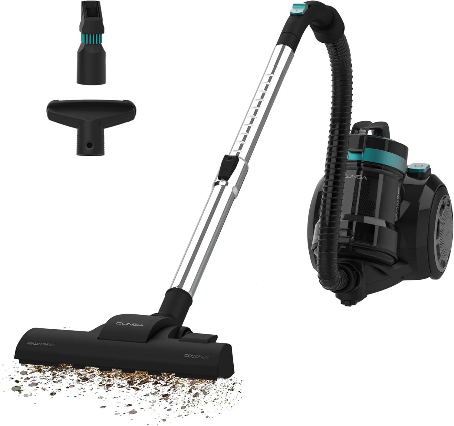 Cecotec Vacuum cleaner | The Conga Rockstar Cyclonic Plus | Bagless | Dust capacity 2 L | Power 800 W | Black