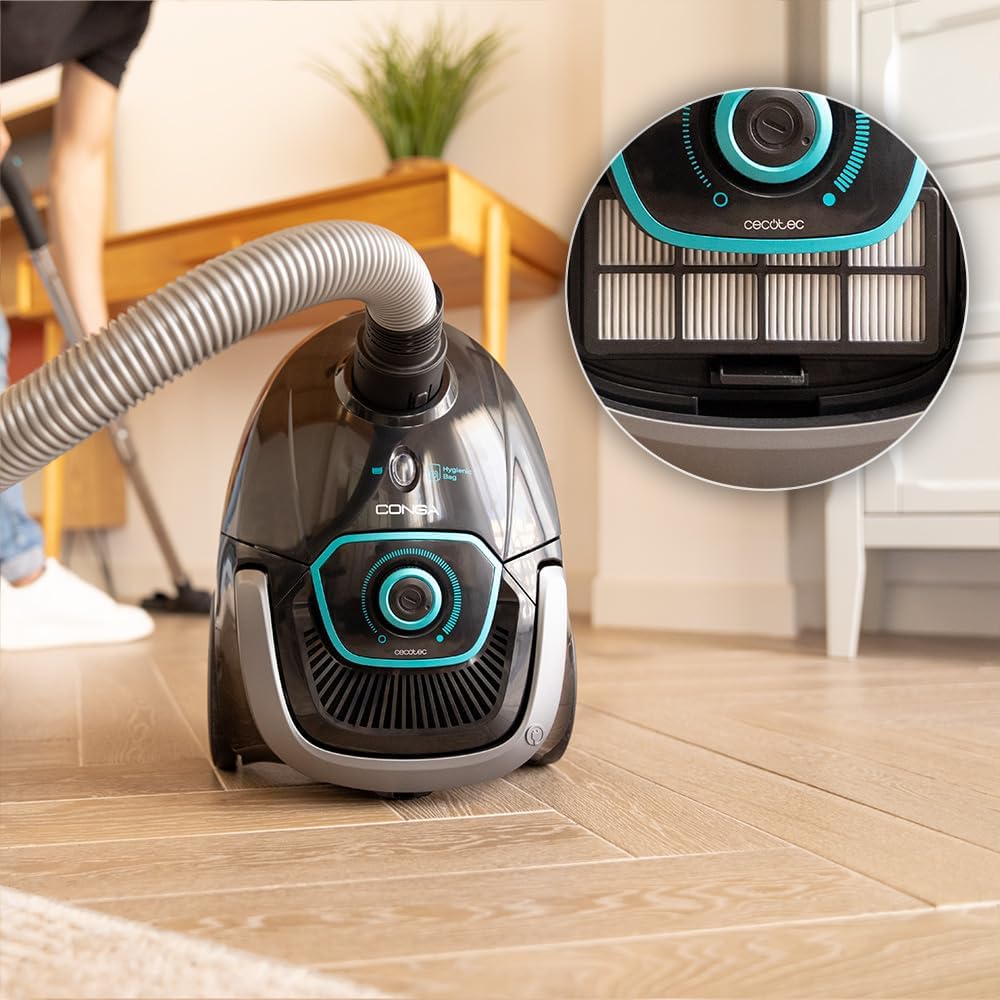 Cecotec Vacuum cleaner | Conga Powerbag 2500 Plus | Bagged | Dust capacity 2.5 L | Power 850 W | Black