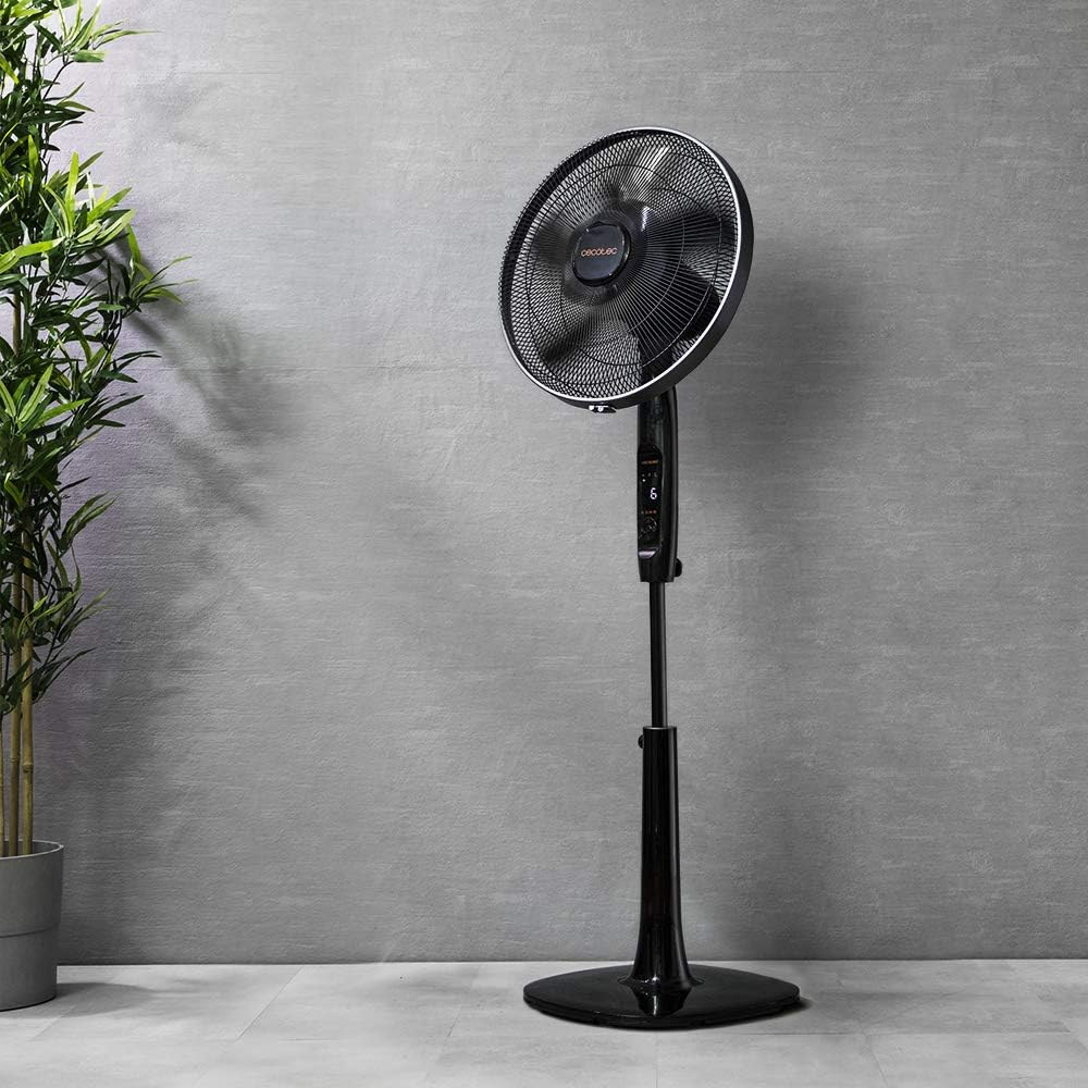 Cecotec EnergySilence 1020 ExtremeConnected | Pedestal Fan | Stand Fan | 60 W | Diameter 40 cm | Number of speeds 6 | Oscillation | Timer | Remote control | Black