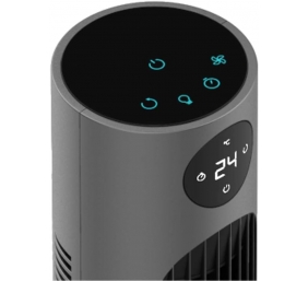Cecotec EnergySilence 800 Skyline Smart | Tower Fan | Stand Fan | 60 W | Diameter 27 cm | Number of speeds 3 | Oscillation | Remote control | Black/Grey