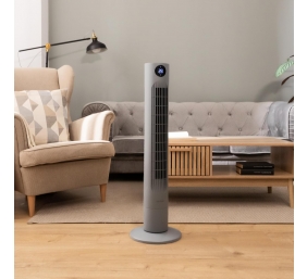 Cecotec EnergySilence 800 Skyline Smart | Tower Fan | Stand Fan | 60 W | Diameter 27 cm | Number of speeds 3 | Oscillation | Remote control | Black/Grey