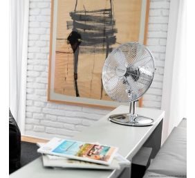 Cecotec EnergySilence 620 RetroDesk | Desktop Fan | Table Fan | 40 W | Diameter 30 cm | Number of speeds 3 | Oscillation | Silver