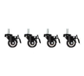 Lanberg | Castors with thread and brake for wall mounting cabinets, 4 pcs | AK-1601-B