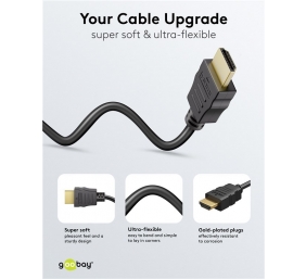 Goobay 80105 Soft HDMI High-Speed Cable with Ethernet | Soft | 5 m