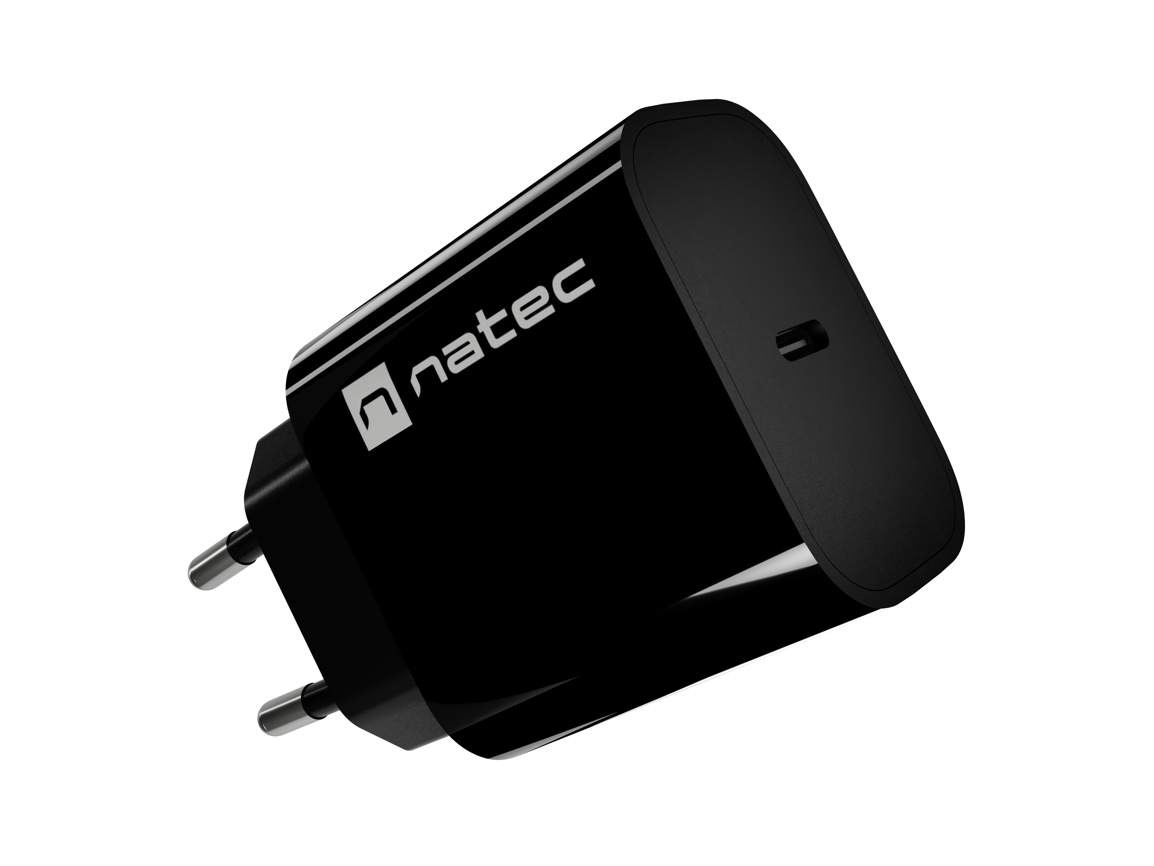 Natec Ribera USB Charger 1X USB-C 20W, Black