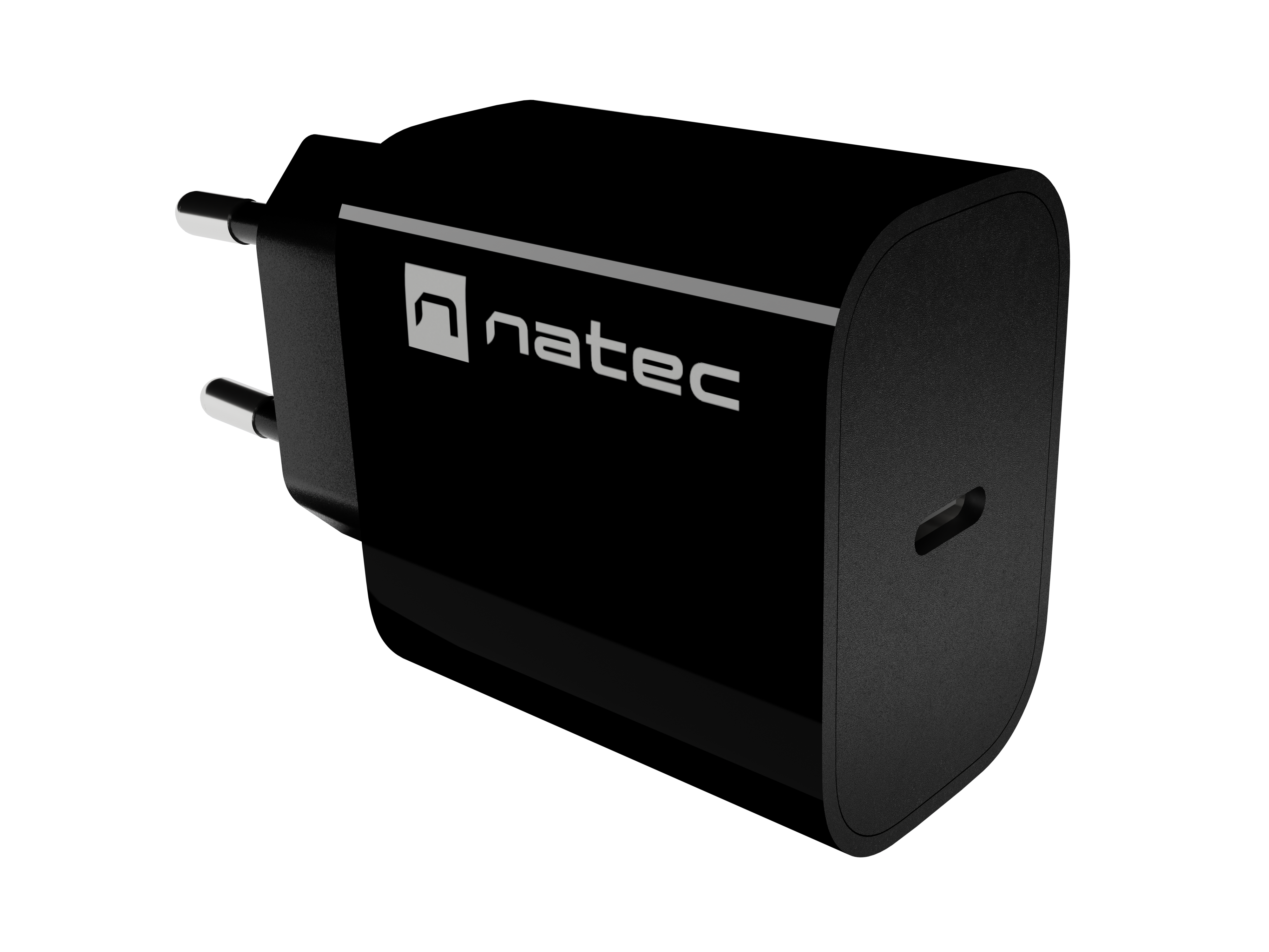 Natec Ribera USB Charger 1X USB-C 20W, Black