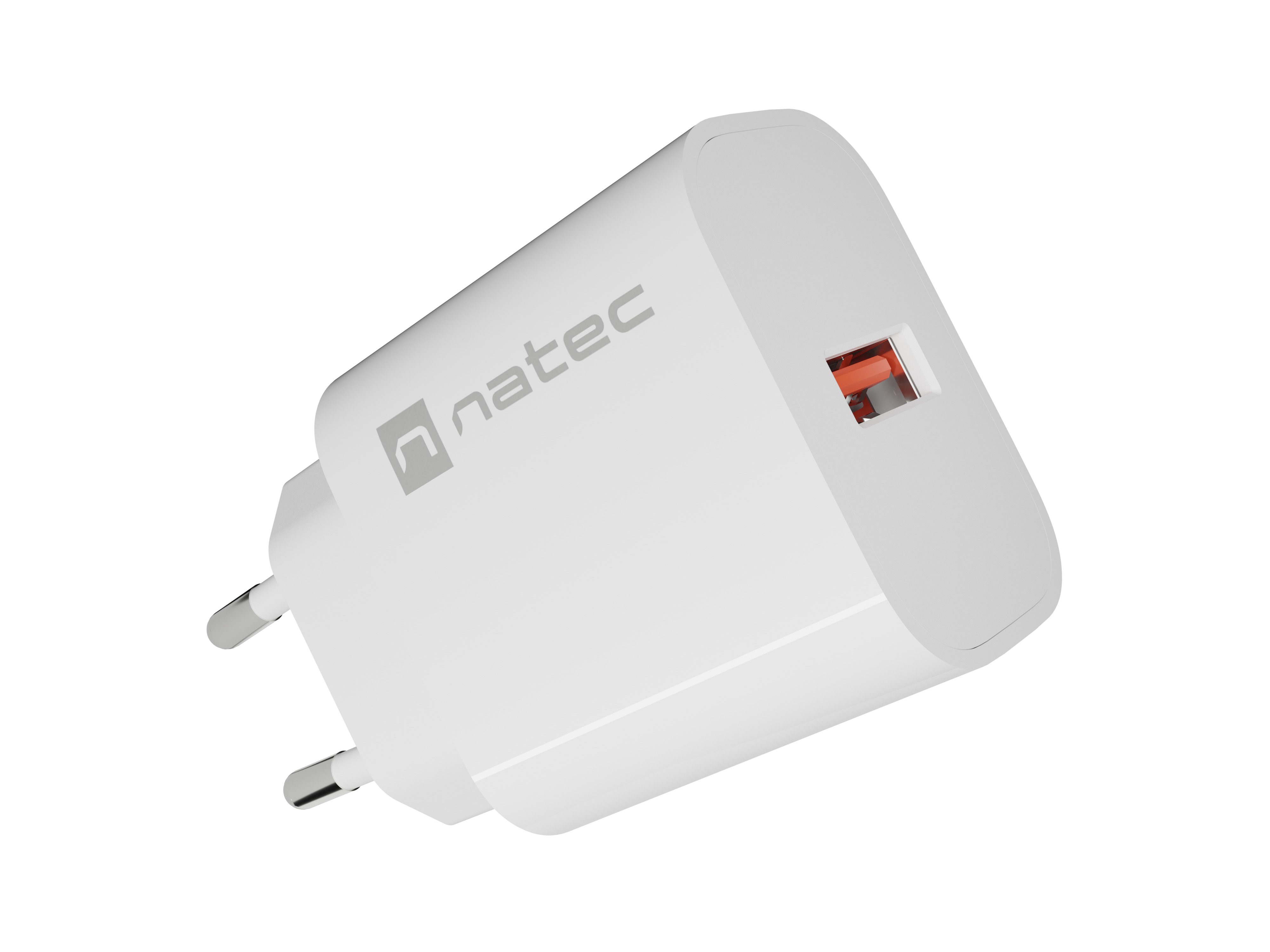 Natec Ribera USB Charger 1X USB-A 18W, White