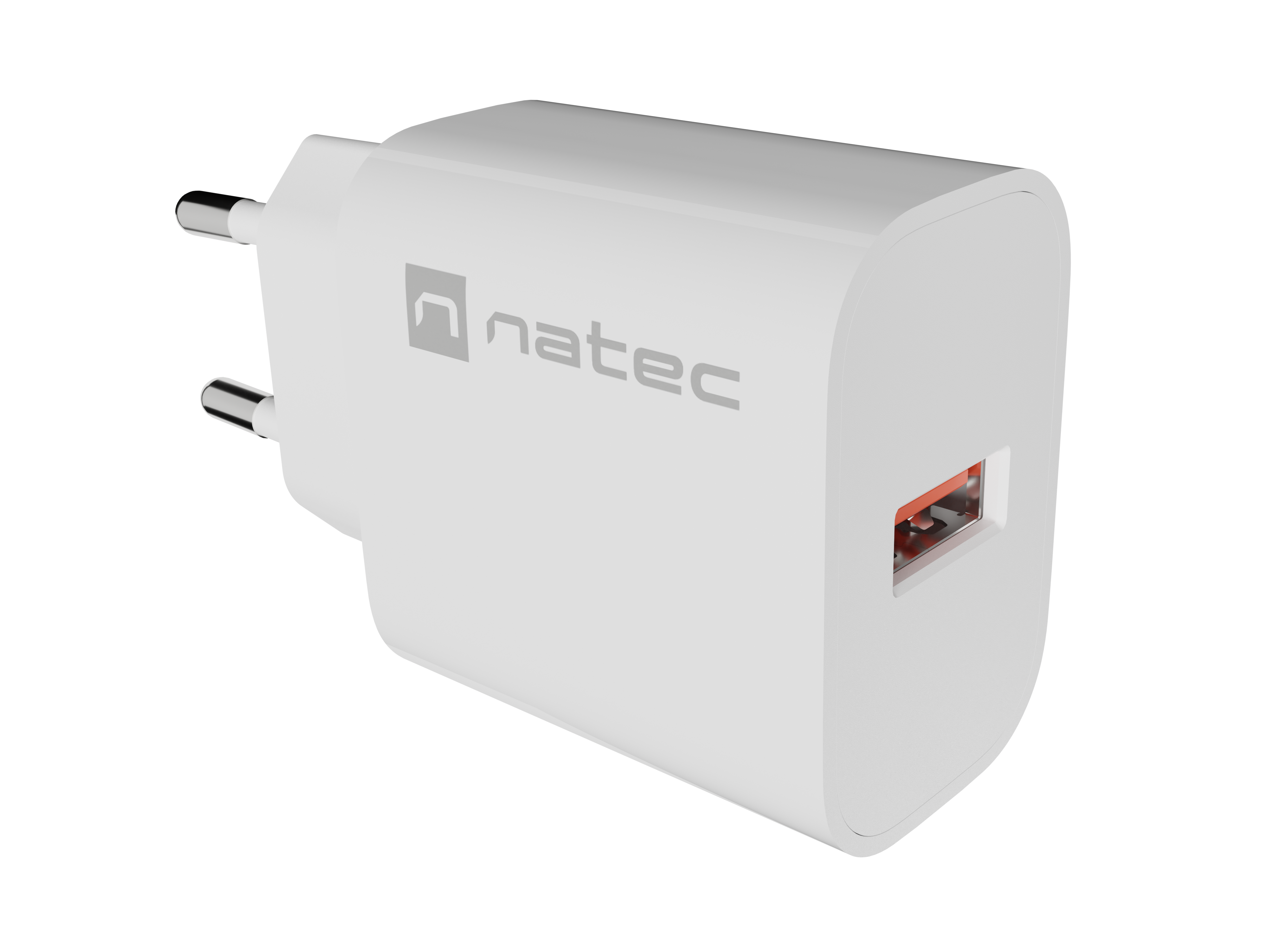 Natec Ribera USB Charger 1X USB-A 18W, White