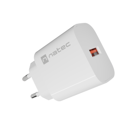 Natec Ribera USB Charger 1X USB-A 18W, White
