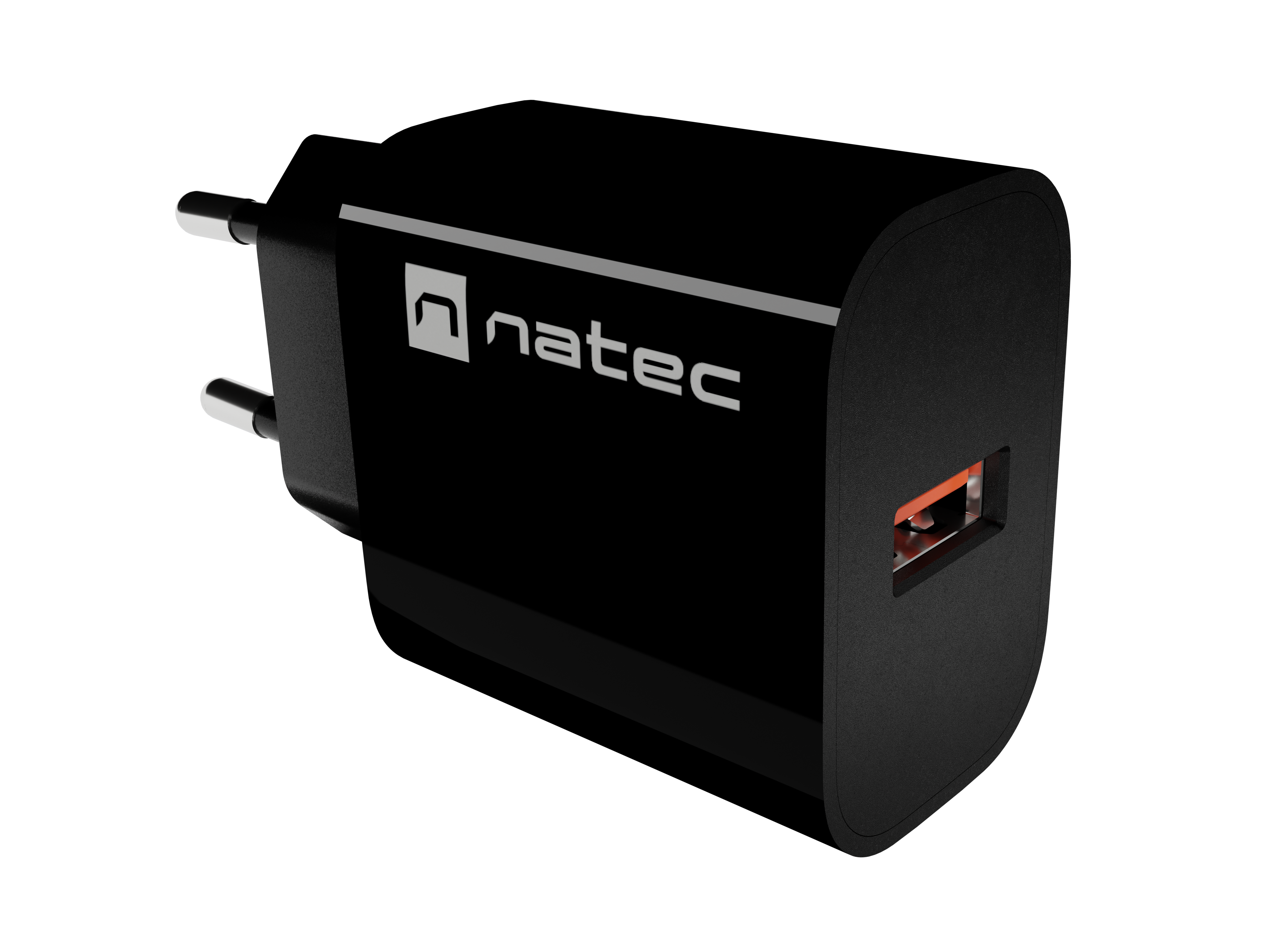 Natec Ribera USB Charger 1X USB-A 18W, Black