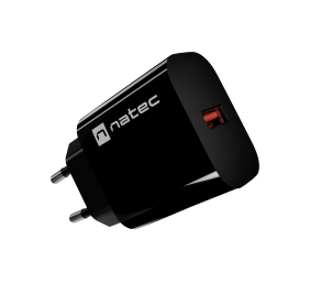 Natec Ribera USB Charger 1X USB-A 18W, Black