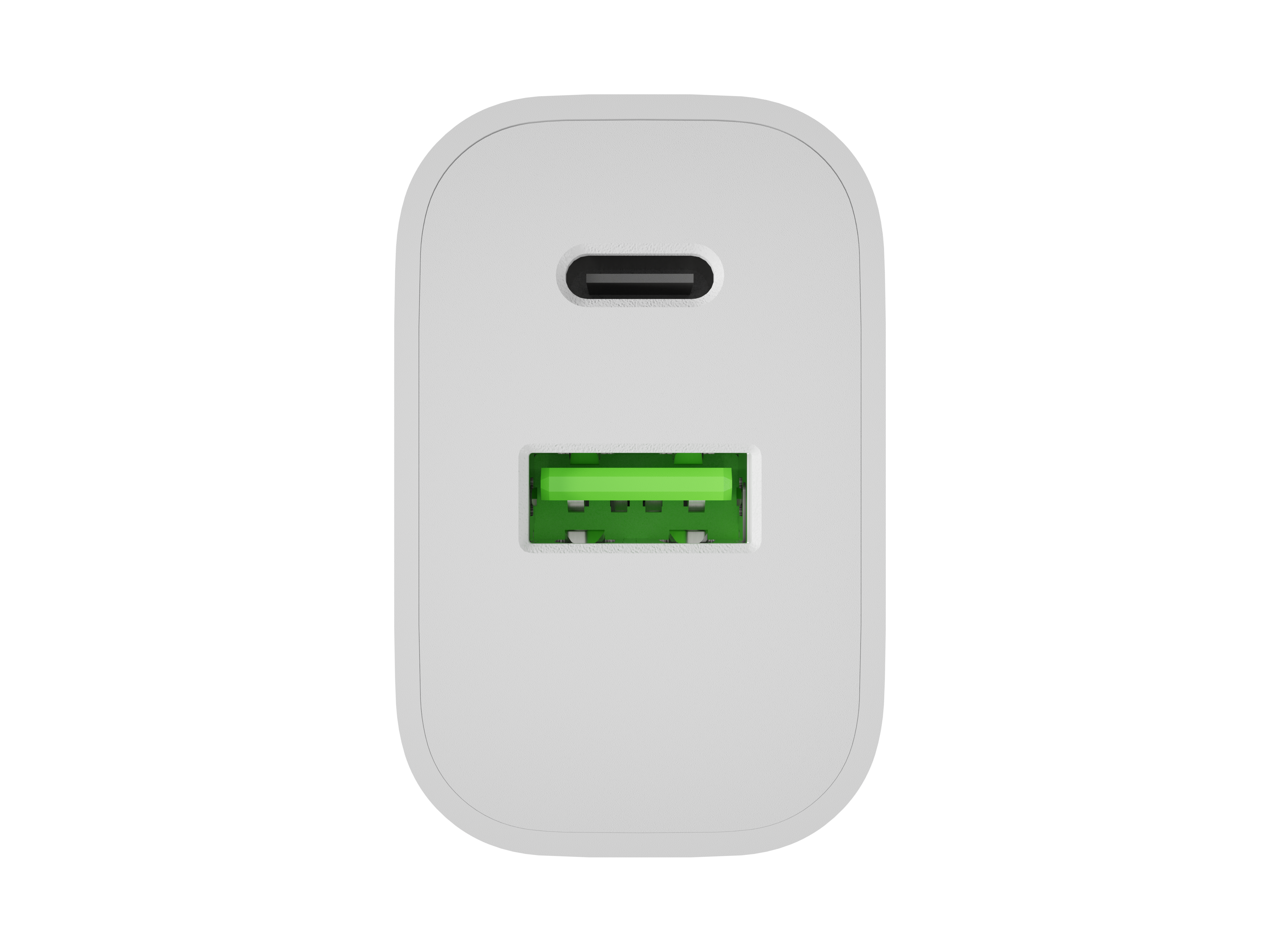 Natec Ribera USB Charger 1X USB-A + 1X USB-C 20W, White