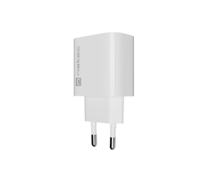 Natec Ribera USB Charger 1X USB-A + 1X USB-C 20W, White