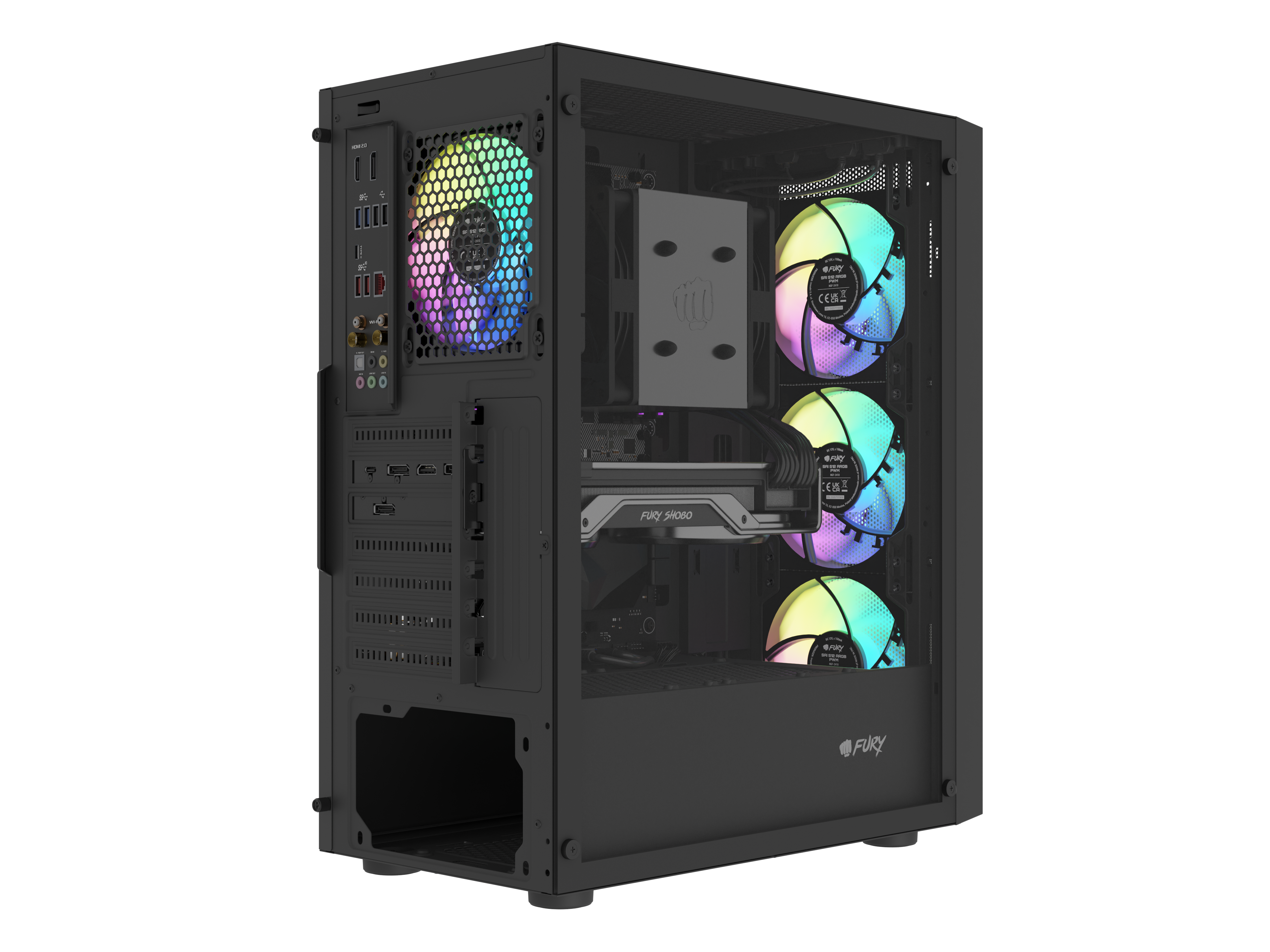 Fury PC Case | SHOBO SH8F ARGB | Black | Midi Tower