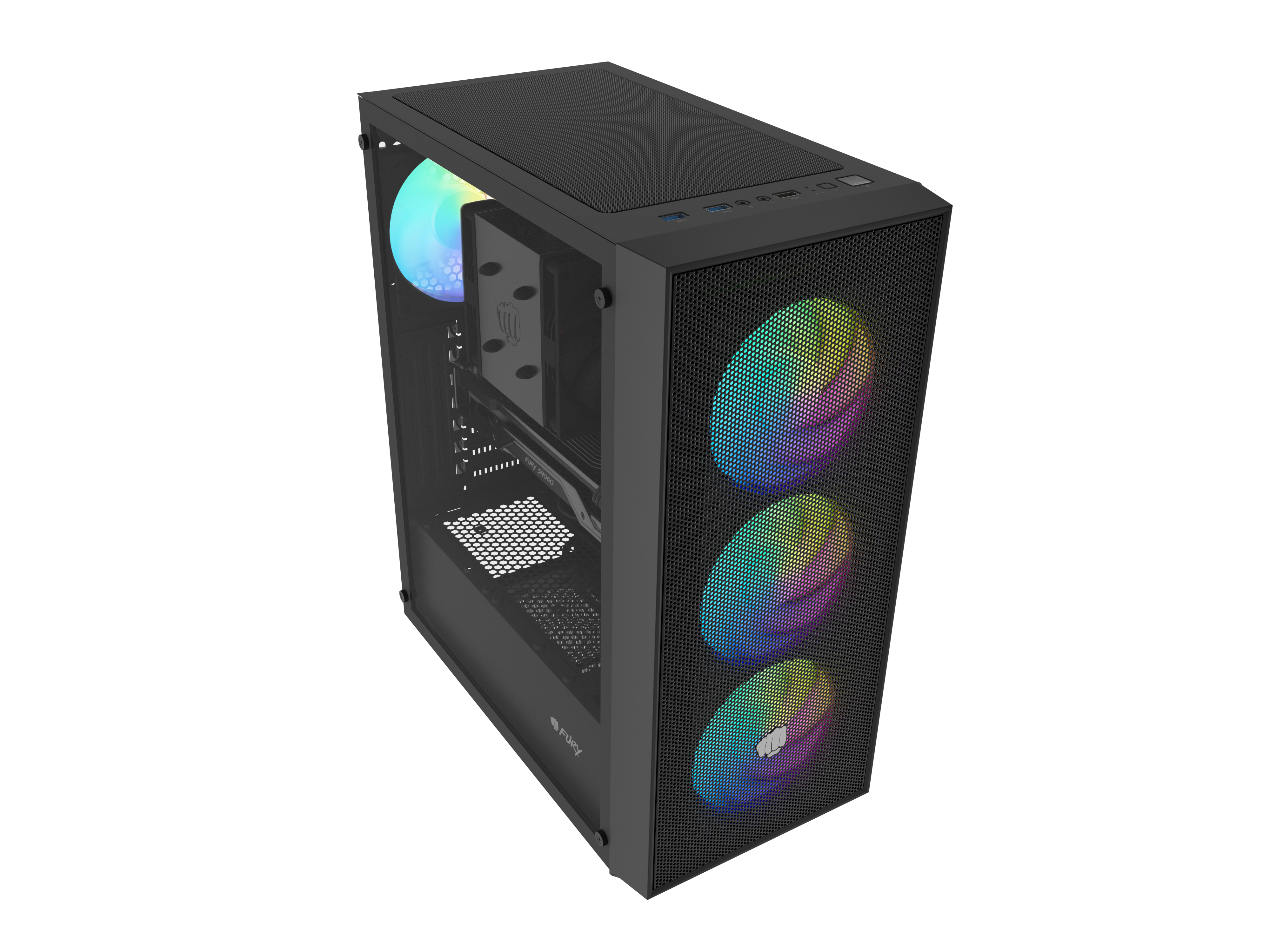 Fury PC Case | SHOBO SH8F ARGB | Black | Midi Tower