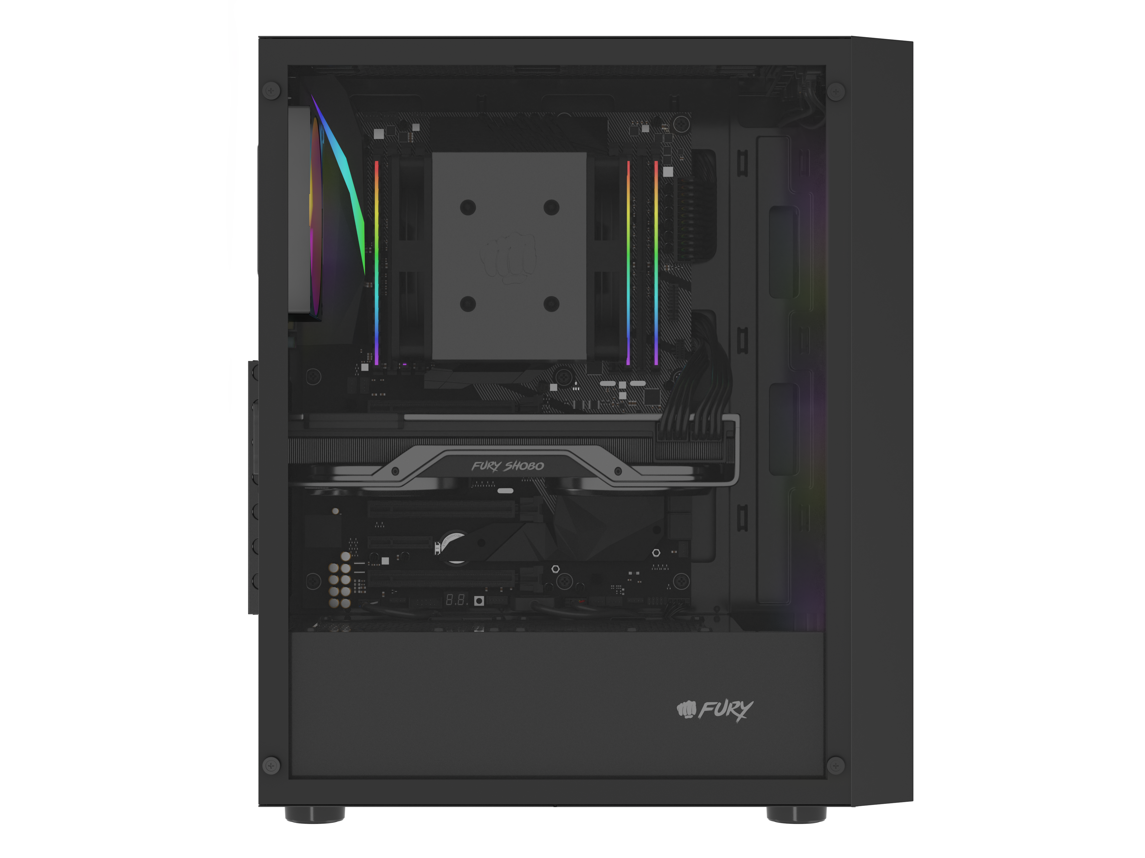 Fury PC Case | SHOBO SH8F ARGB | Black | Midi Tower