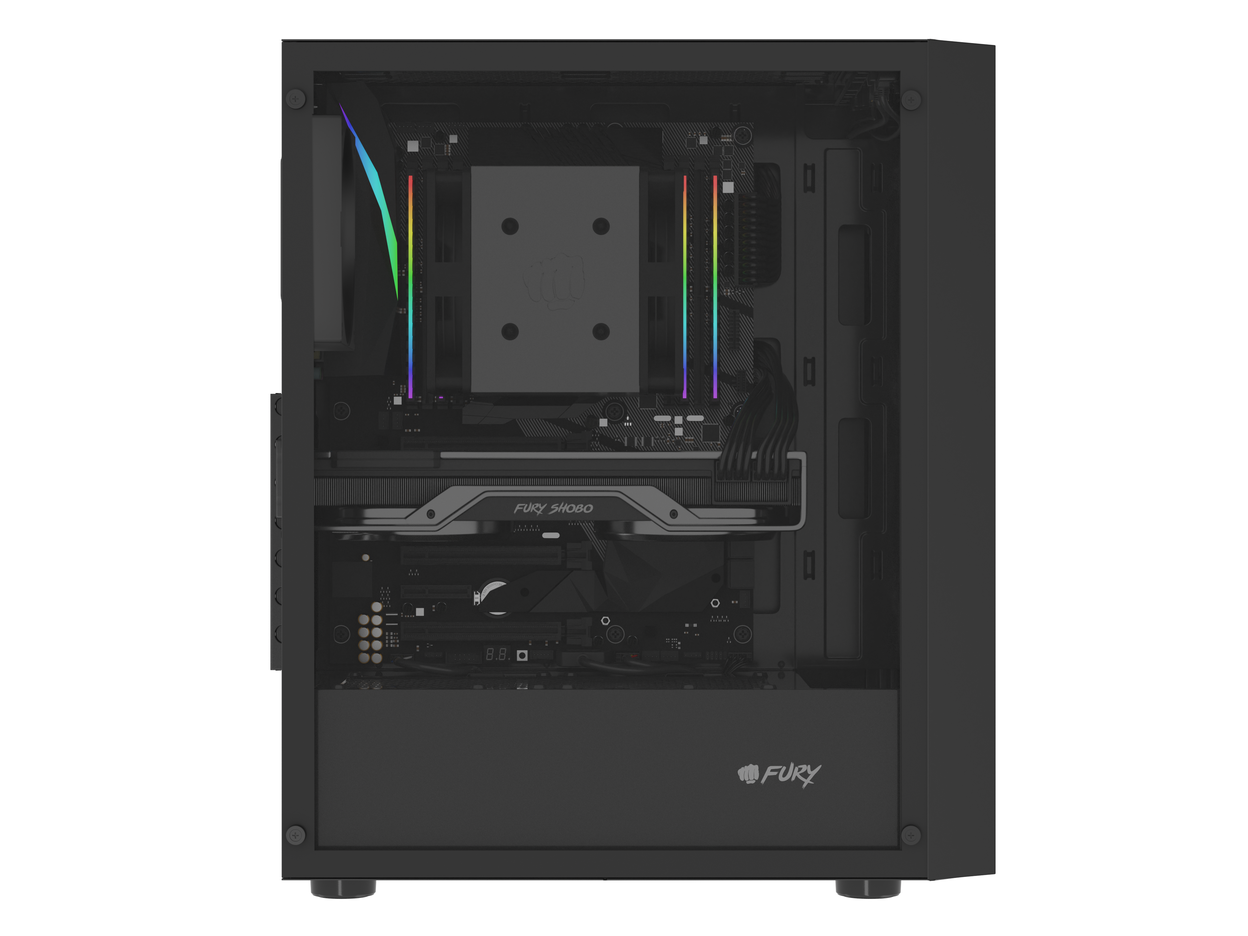 Fury PC Case | SHOBO SH8F | Black | Midi Tower