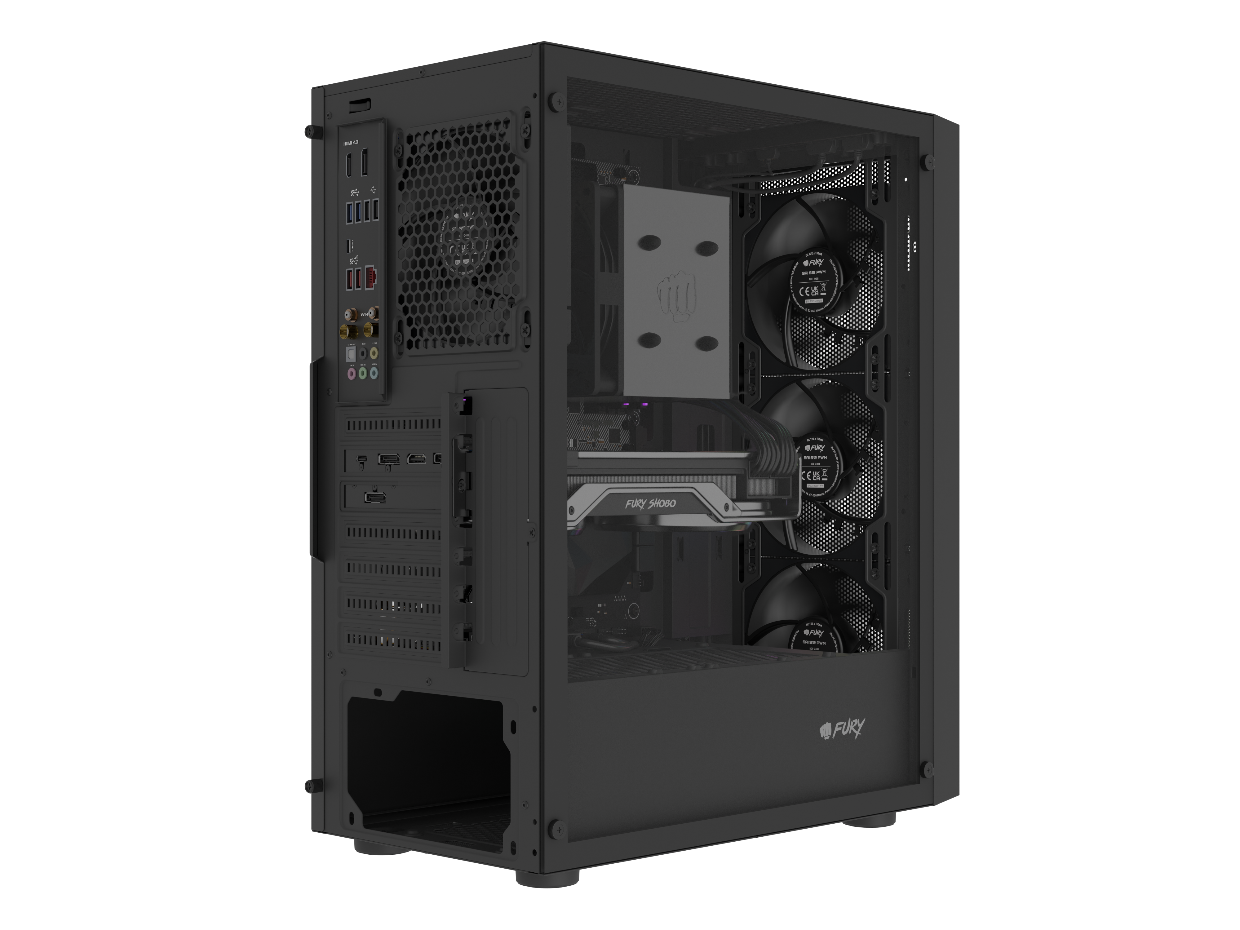 Fury PC Case | SHOBO SH8F | Black | Midi Tower