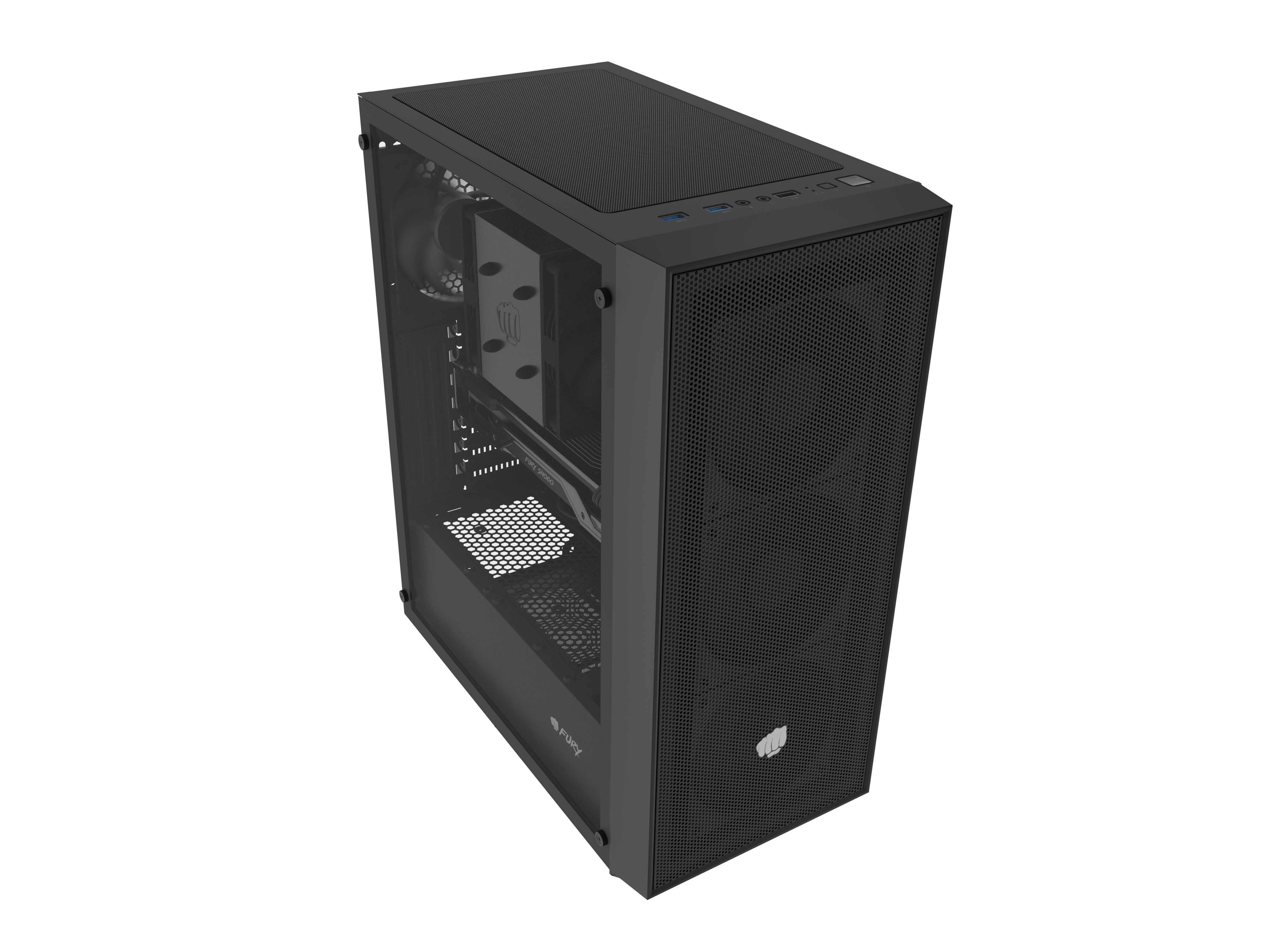 Fury PC Case | SHOBO SH8F | Black | Midi Tower
