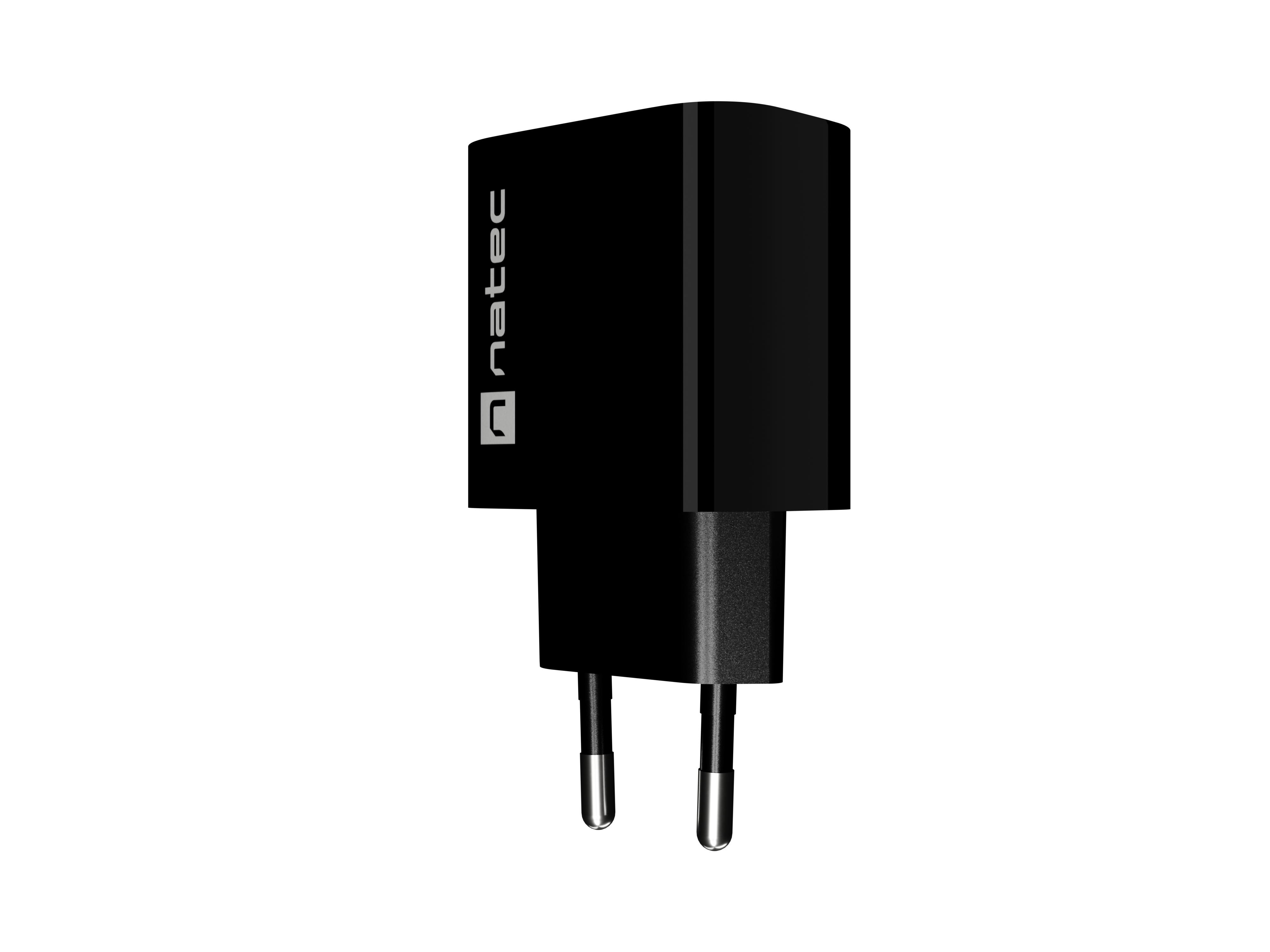 Natec Ribera USB Charger 1X USB-A + 1X USB-C 20W, Black